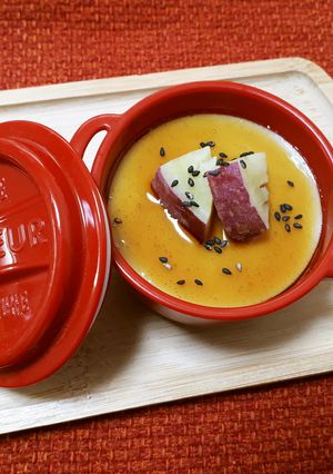 レンジで簡単！大学芋風さつま芋プリン♪-レシピのメイン写真