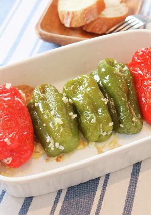 まるごとピーマンのオーブン焼き-レシピのメイン写真