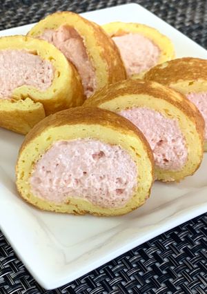 トマトチーズクリームのミニロールケーキ-レシピのメイン写真