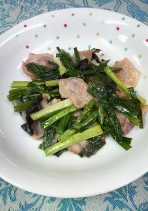 ☆わけぎと豚肉とわかめのぬた炒め☆-レシピのメイン写真