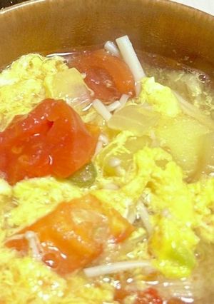 「夢農園さとう」のトマトでコンソメスープ-レシピのメイン写真