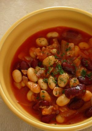 15分でおいしいお豆のトマトスープ！-レシピのメイン写真