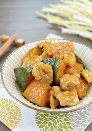 とろ甘ほっこり＊かぼちゃと鶏肉の煮物＊-レシピのメイン写真