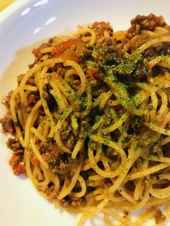 トマト缶&挽肉●ミートソースパスタ-レシピのメイン写真