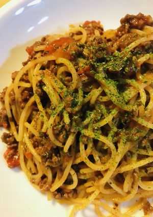 トマト缶＆挽肉●ミートソースパスタ-レシピのメイン写真