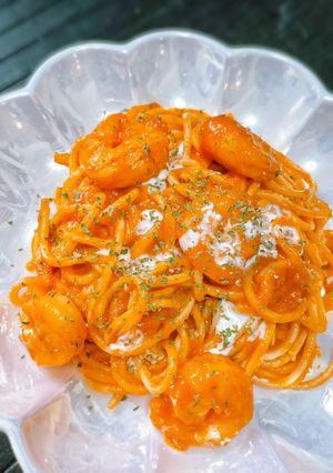 濃厚なエビクリームパスタ♡-レシピのメイン写真