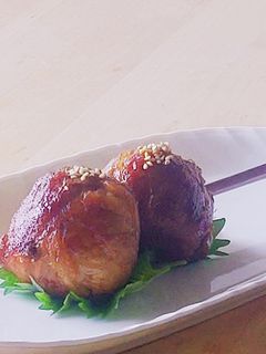 パリおにぎり★甘辛肉巻き★ワンハンド弁当-レシピのメイン写真