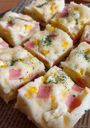 レンジで簡単！ハムチーズコーンの蒸しパン-レシピのメイン写真