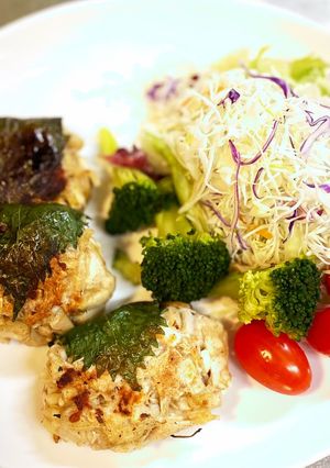 鶏胸肉のレンコンチーズつくねバーグ-レシピのメイン写真