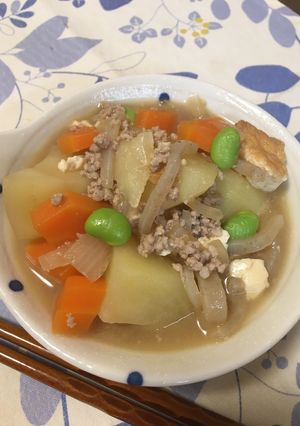 給食の「じゃがいものそぼろ煮」♡ほっこり-レシピのメイン写真