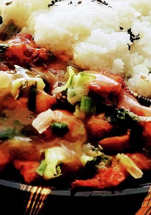 “ねぎ塩焼鳥ネギみそ汁餡かけ”-レシピのメイン写真
