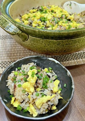 保存食活用♪土鍋で炊き込みご飯-レシピのメイン写真