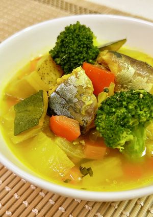 さば缶とゴロゴロ野菜のターメリックスープ-レシピのメイン写真