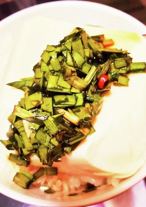 ニラ醤油 豆腐かけご飯w(^^)-レシピのメイン写真