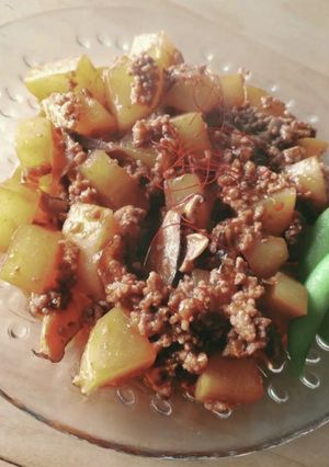 大根★照りってりそぼろ★豚バラ旨辛★弁当-レシピのメイン写真