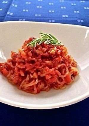 トマトソースの『パスタ風春雨』-レシピのメイン写真