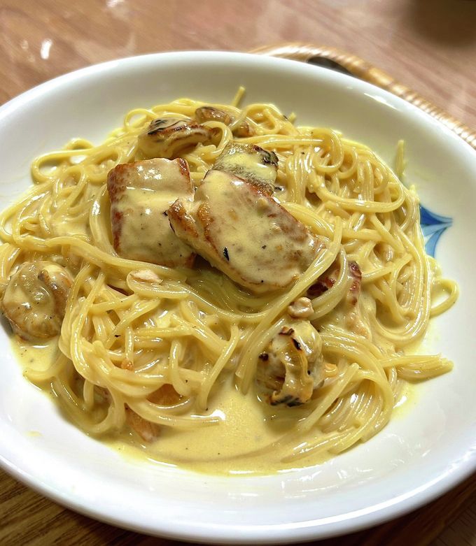 青みかんクリー厶パスタ　和風ソース使用-レシピのメイン写真