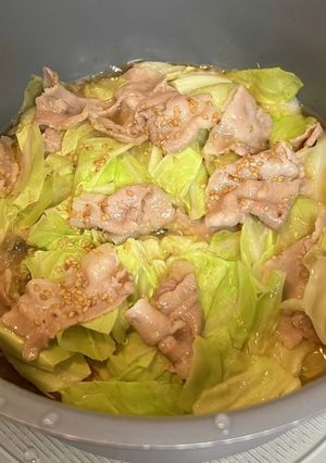 【超簡単10分】キャベツと豚バラの煮物-レシピのメイン写真
