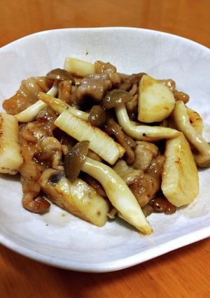 簡単！ 豚こまと長芋の甘辛炒め-レシピのメイン写真
