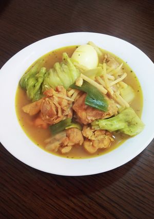 キャベツと長ネギのチキンスープカレー-レシピのメイン写真