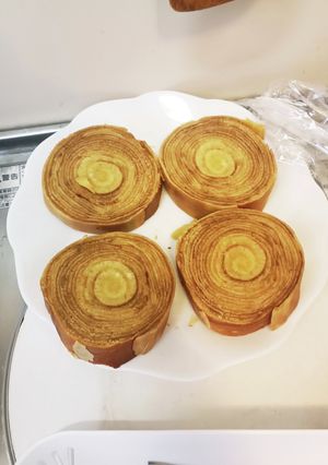 フライパンでホットケーキミックスバウム-レシピのメイン写真
