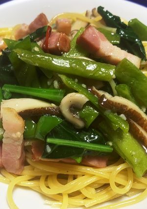 黒キャベツのペペロンチーノ-レシピのメイン写真