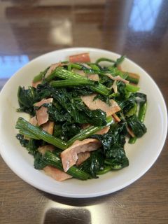 ほうれん草とベーコンの炒め物-レシピのメイン写真