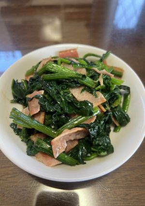 ほうれん草とベーコンの炒め物-レシピのメイン写真