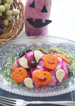 ハロウィンに☆紫大根のブルーベリーサラダ-レシピのメイン写真
