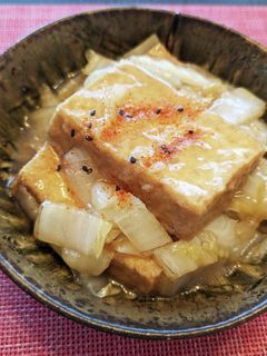 簡単10分副菜★絹厚揚げと白菜の甘とろ煮-レシピのメイン写真