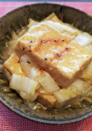 簡単10分副菜★絹厚揚げと白菜の甘とろ煮-レシピのメイン写真