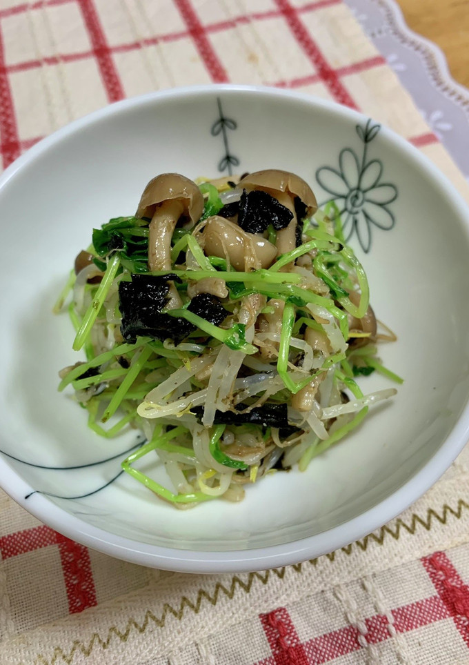 しめじと豆苗ともやしの和え物♪-レシピのメイン写真