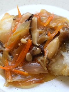 【給食】たらのきのこあんかけ-レシピのメイン写真