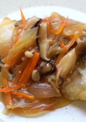 【給食】たらのきのこあんかけ-レシピのメイン写真