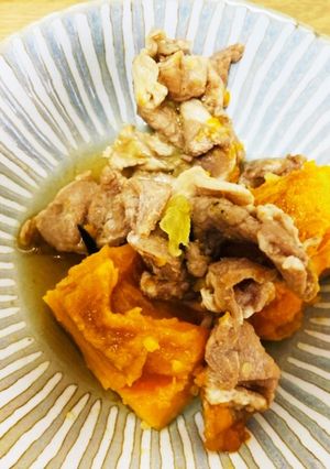 牛肉とかぼちゃバター醤油煮-レシピのメイン写真