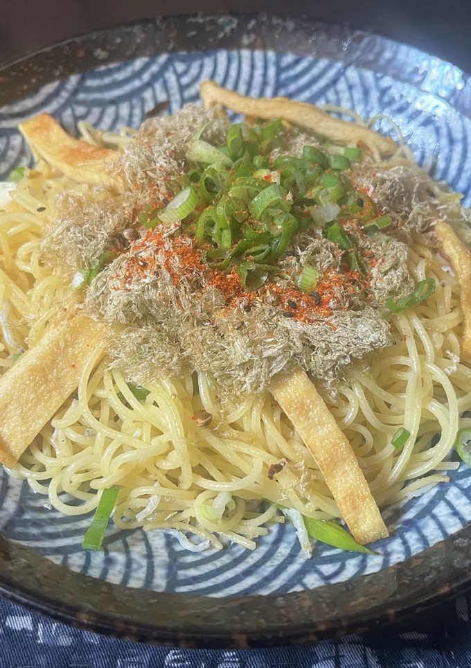 スパゲティ・しらすと油揚げととろろ昆布-レシピのメイン写真