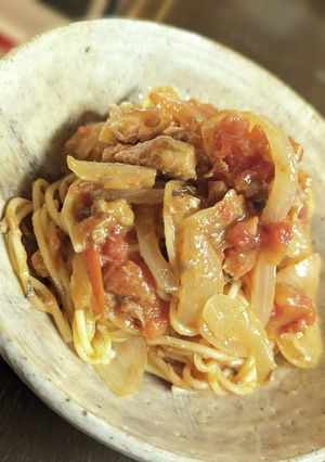 トマトとサバ缶のさっぱりクリーミーパスタ-レシピのメイン写真