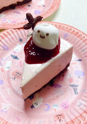 ハロウィンぽい簡単レアチーズケーキ-レシピのメイン写真