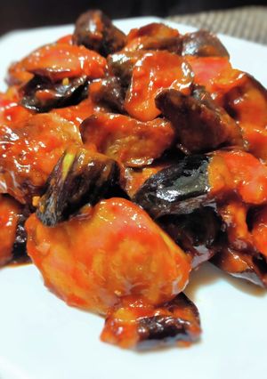 鶏むね肉とナスのケチャップ炒め-レシピのメイン写真
