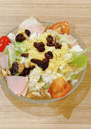 レーズンとくるみのミモザサラダ-レシピのメイン写真