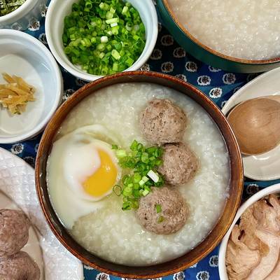 タイのお粥＊肉団子入りジョーク