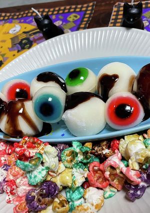 目玉グミでハロウィンスイーツ-レシピのメイン写真