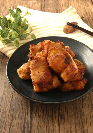 豚肉さつま芋巻きの味噌からあげ-レシピのメイン写真