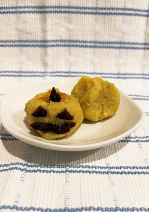 材料３つで！さつま芋と熟し柿の茶巾-レシピのメイン写真