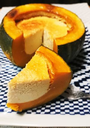 丸ごとカボチャのチーズケーキ-レシピのメイン写真