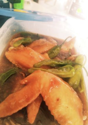 手羽先としし唐のタレ漬け煮-レシピのメイン写真