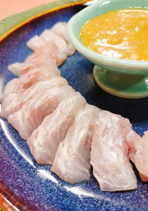 石垣鯛の酢みそディップ～魚の駅生地～-レシピのメイン写真