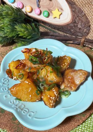鶏肉とさつまいものピリ辛炒め-レシピのメイン写真