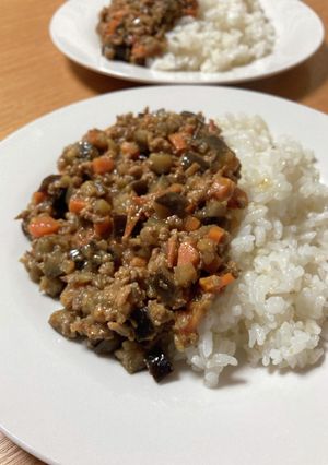 カレー麹de腸活！茄子のキーマカレー-レシピのメイン写真