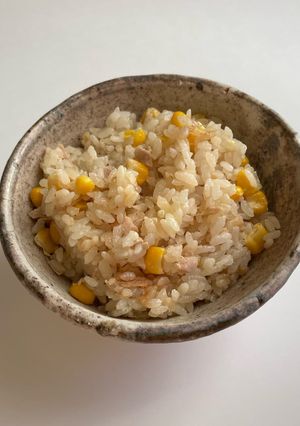 （時短）コーンとツナのマヨ炊き込みごはん-レシピのメイン写真